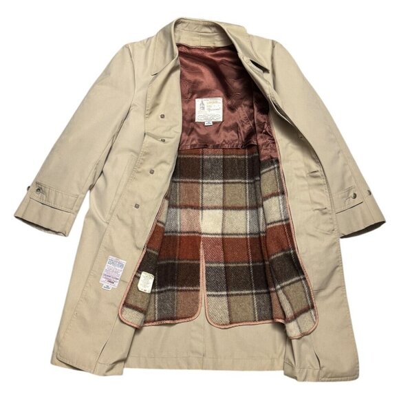 LONDON FOG MAINCOATS Vintage Retro 90s Business Casual Trench Coat Mens 42S - Picture 2 of 11
